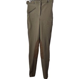 TUFF RIDER Starter Low Rise Pull on Breeches Womens Pants Size 26 Tan Equestrian